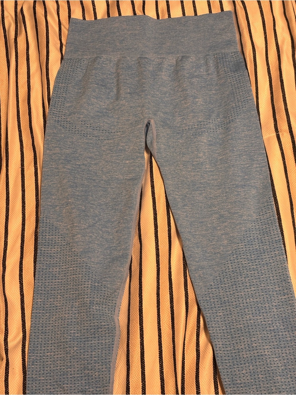 High-Waist Seamless Light Blue Leggings